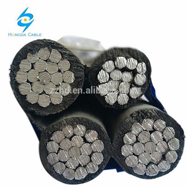 Power Transmission Aluminum Conductor XLPE Insulated  Multi Core ABC Cable 3*35+16+NA25
