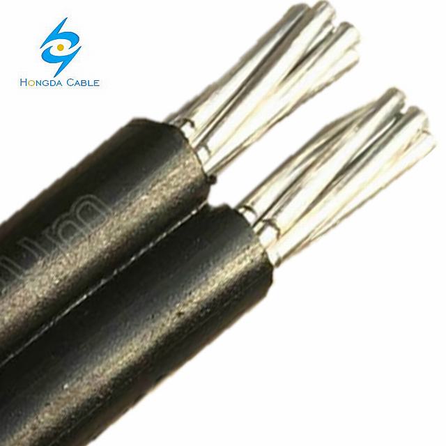 Câble Plat double 10mm2 16mm2 25mm2 XLPE/PE/PVC Recouvert de Câble En Aluminium