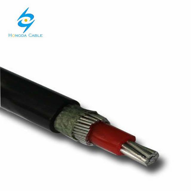 Dua Inti Tembaga Kabel Komunikasi 10 Mm2 PVC Terisolasi Layanan Kabel Single Phase Konsentris Kabel Aluminium