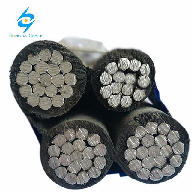 XLPE Terisolasi Kabel ABC 3 Fase Aluminium Kabel Kawat 4x70mm2