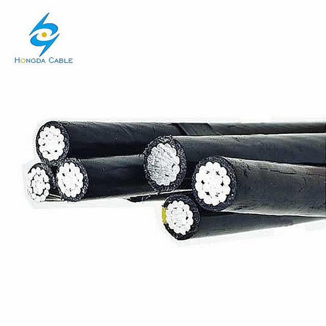 XLPE Insulated Overhead ABC Cable 3x70 50 mm Selfsupporting Bundle Cable