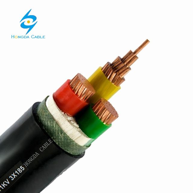 YJV32/YJLV32 0.6/1KV XLPE aislado alambre de acero fino blindado forrado PVC 3 + 1 núcleo del cable de alimentación