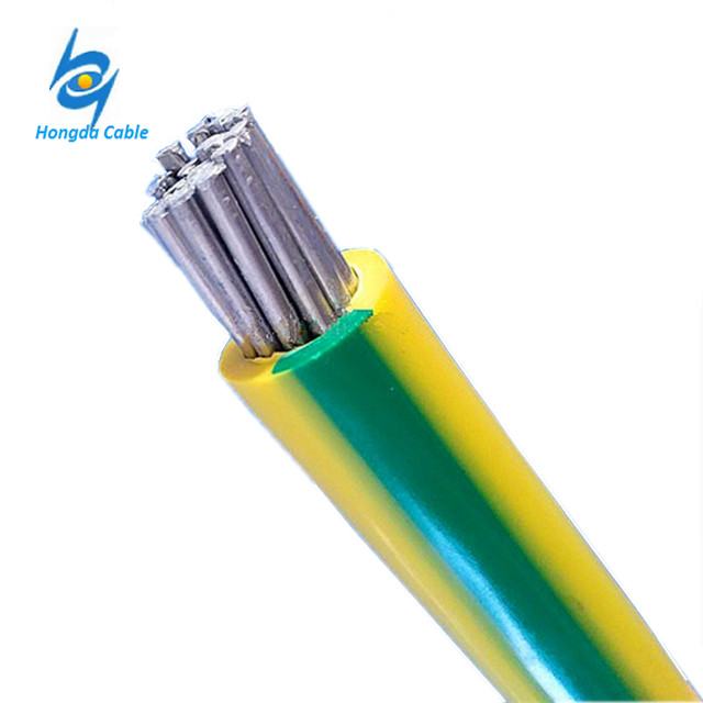 Gelb / grün gestreifter elektrischer Draht 1,5 2,5 4 6 10 12 14 1 6 mm2 PVC-isolierter Kupferdraht