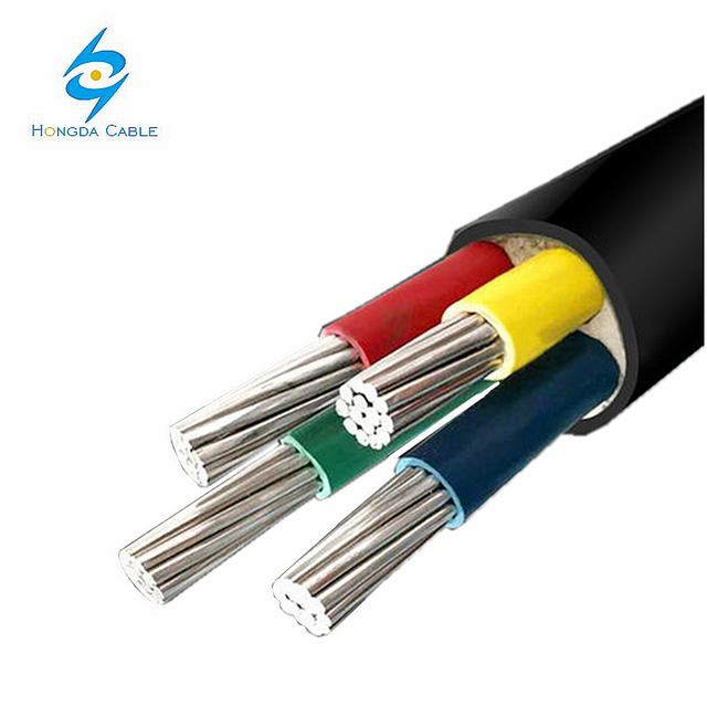 Câble en aluminium 25mm 10mm 4 core câble non blindé PVC/PVC