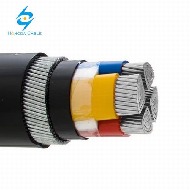 Lapis baja kabel daya dengan pita tembaga terlindung berisolasi xlpe STA SWA 4x70mm2 4x95mm kabel power dengan tembaga aluminium konduktor