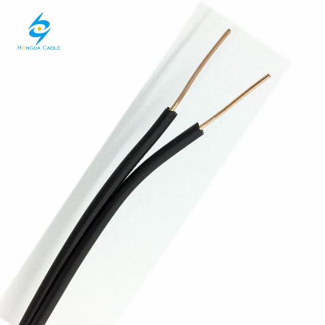 Плоский/круглый белый телефонный кабель drop wire
