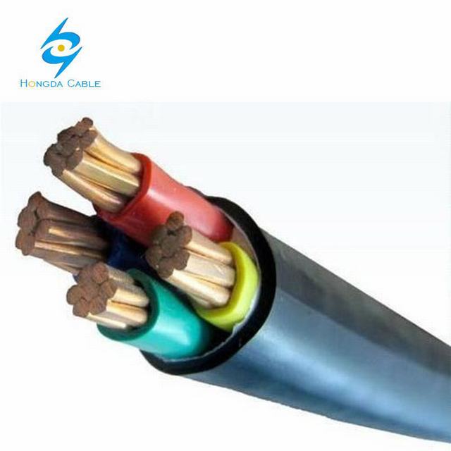 Cuatro núcleos de cable de cobre CU/XLPE/PVC cable de alimentación