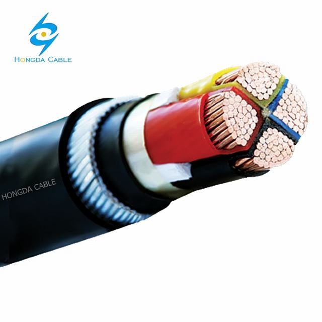 Tegangan rendah 4 core 95mm2 xlpe atau pvc terisolasi kabel lapis baja