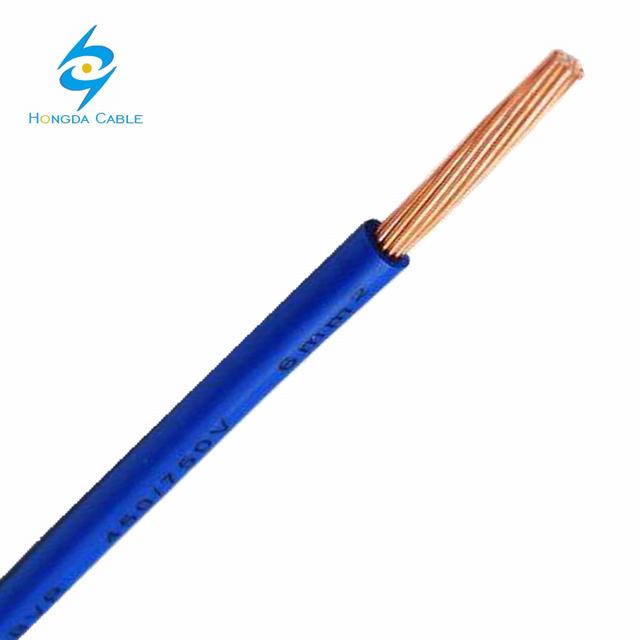 LV de cobre eléctrico 2 4 6 8 10 15 25 35 mm2 PVC Alambre de aislamiento/BV cable eléctrico