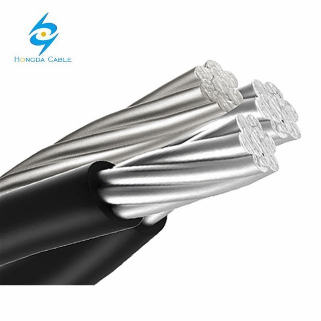Multiplex en aluminium câble aac 2x6 awg 600v aluminium câbles de câblage